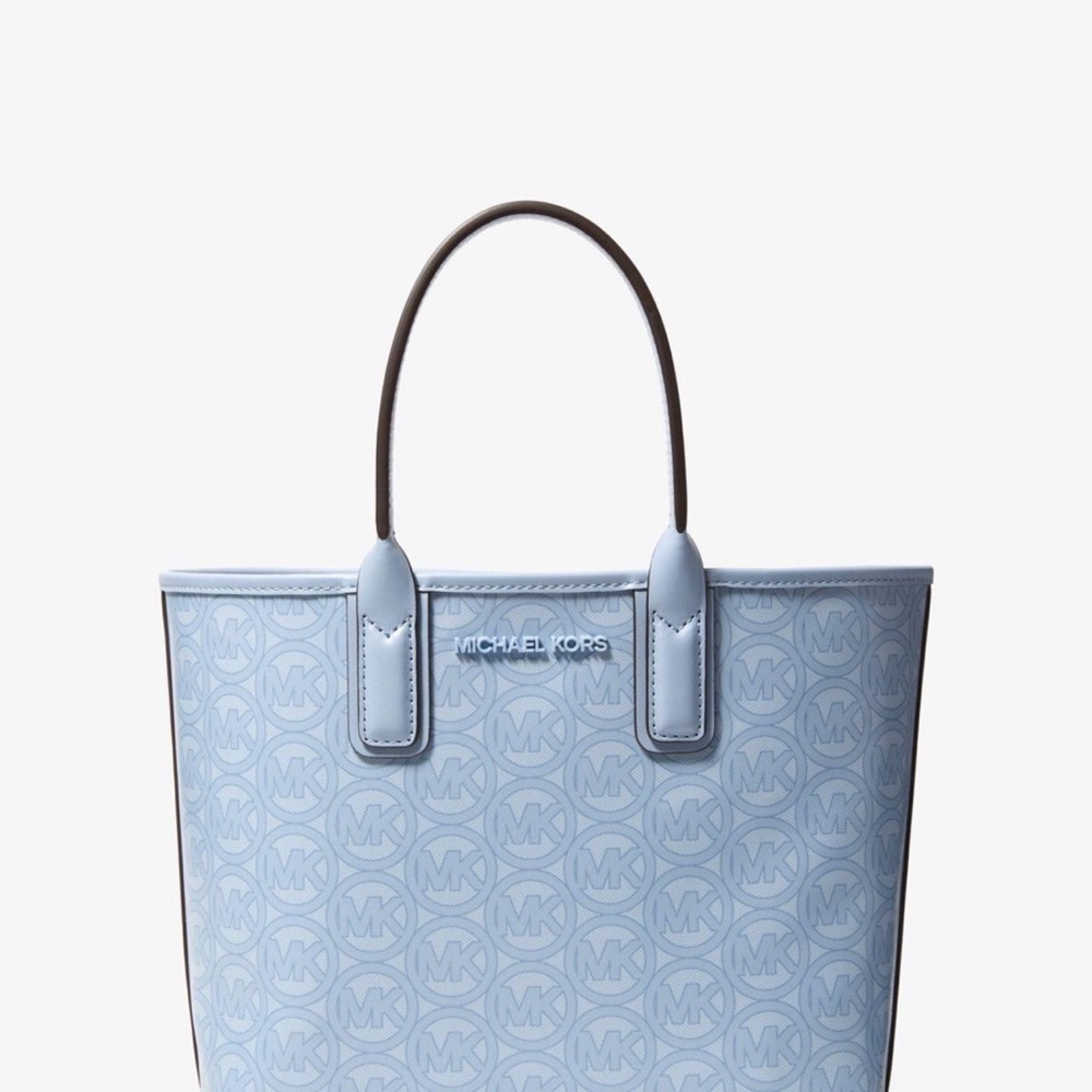 Michael Kors Light Blue Monogram Tote